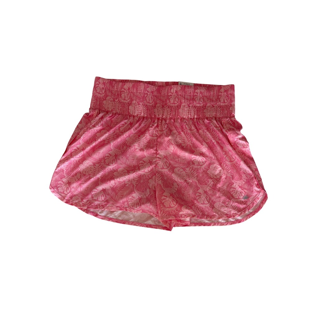 JadeLynn Brooke Club Social Womens XXL Pink Palm Leaf Athletic Shorts NWT